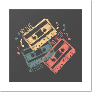 Retro Cassette Tapes - Analog Vibes, Digital Hearts. My life, my rules, my music Posters and Art